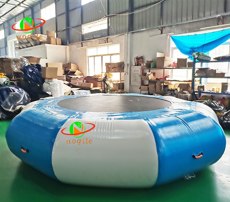 Aoqile Water Park Water Activities High-Quality 4-Meter Inflatable Water Steel Frame Trampoline for Events