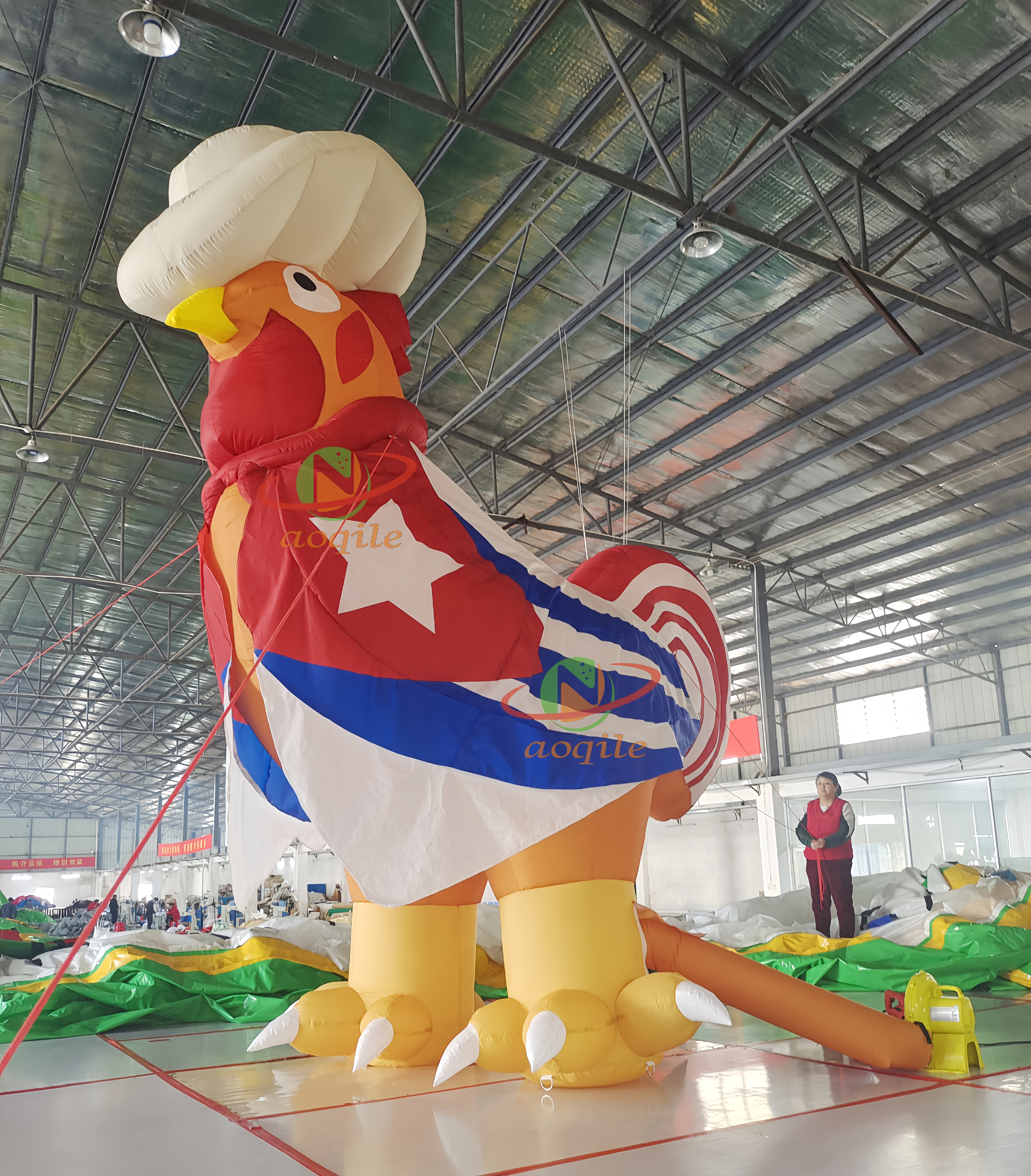 Rooster Mascot Inflatable Chicken Inflatable Cock Cartoon Model with Logo For Advertising Decoration