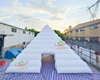 Aoqile Commercial Inflatable Triangular Tower Sturdy PVC for Festival Parade Amusement Park Decorations for Events