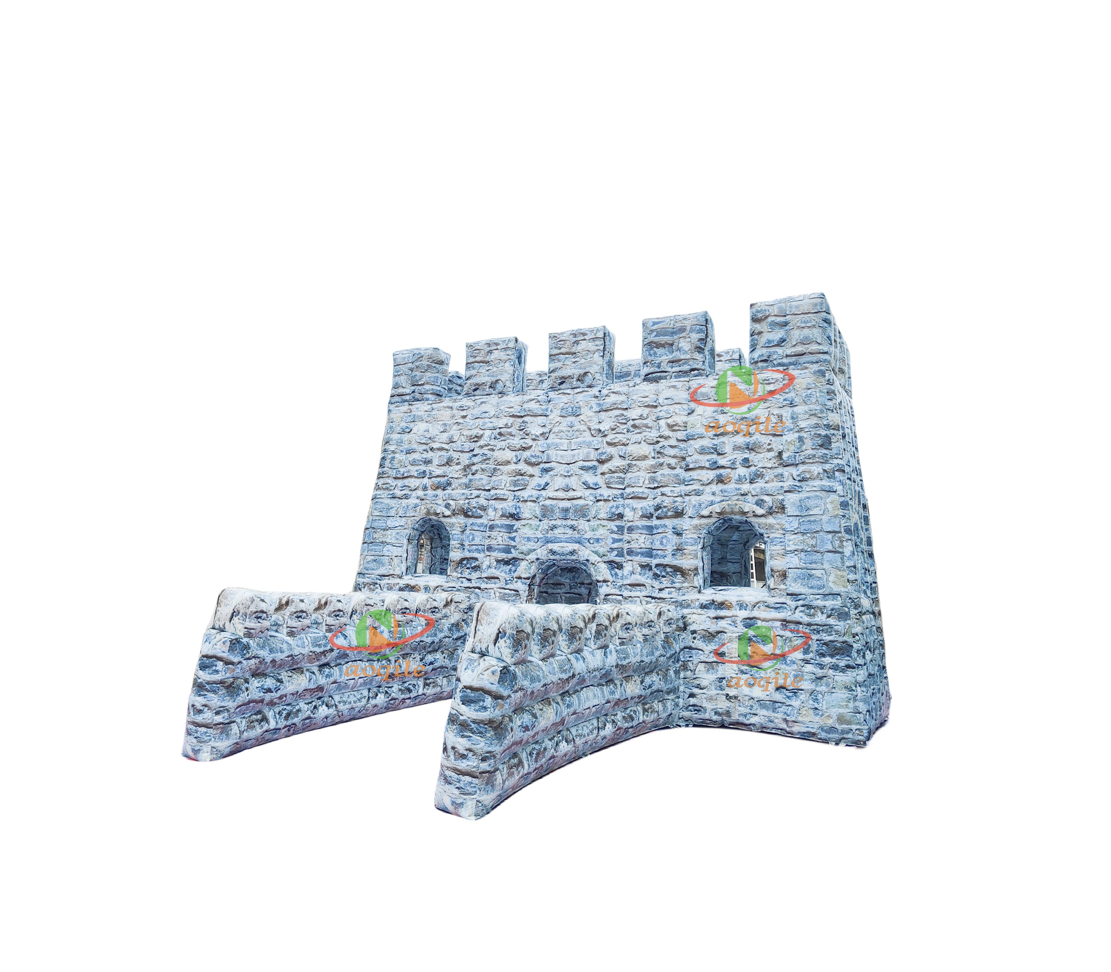 Aoqile Heavy Duty Inflatable Fortress Barrier Windproof Structure for Outdoor Event Zone Division Protection for Events