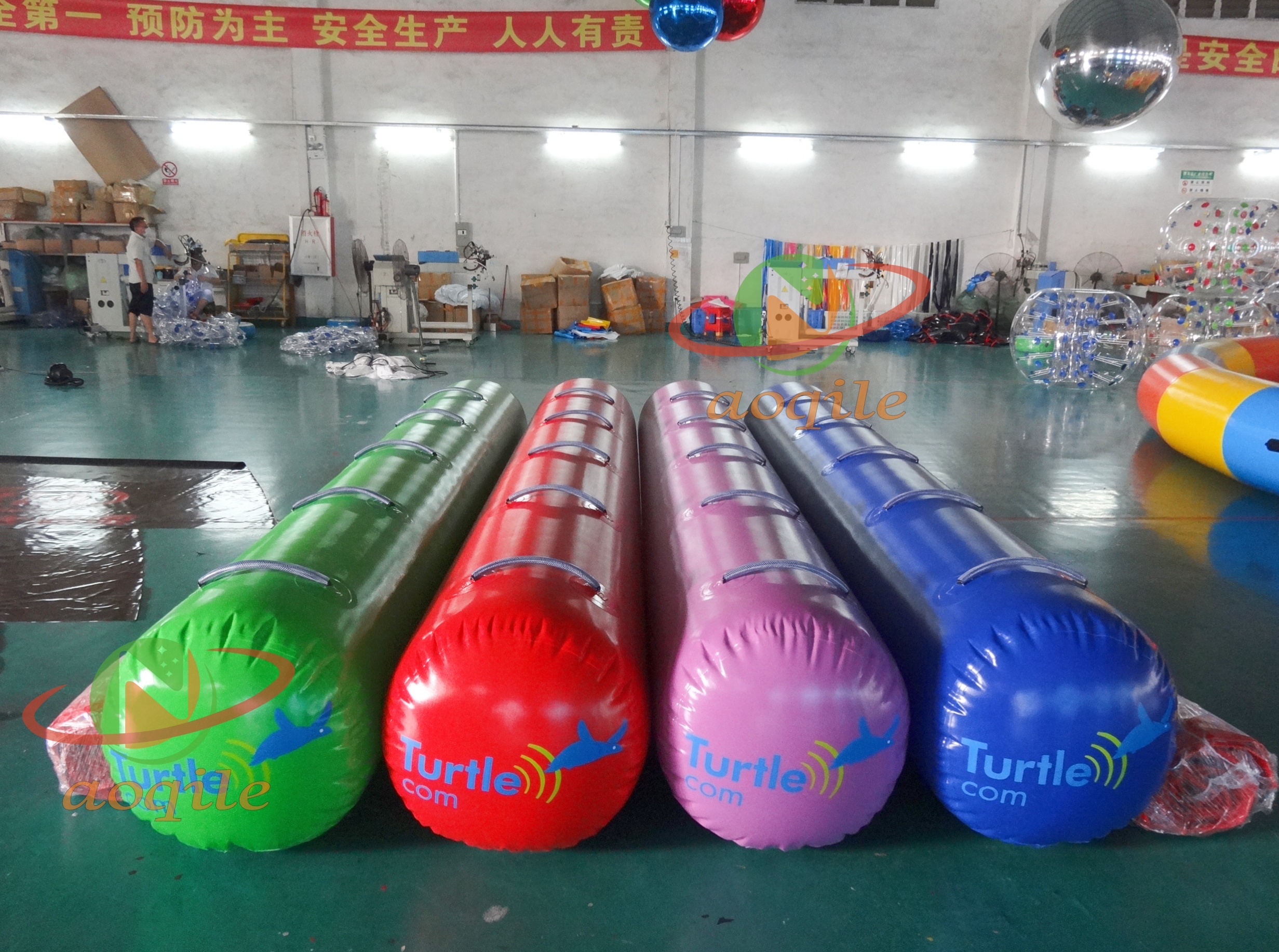 Aoqile Custom Inflatable Cylinder Buoy Bright Color High Visibility for Water Sports Competition Markers for Events