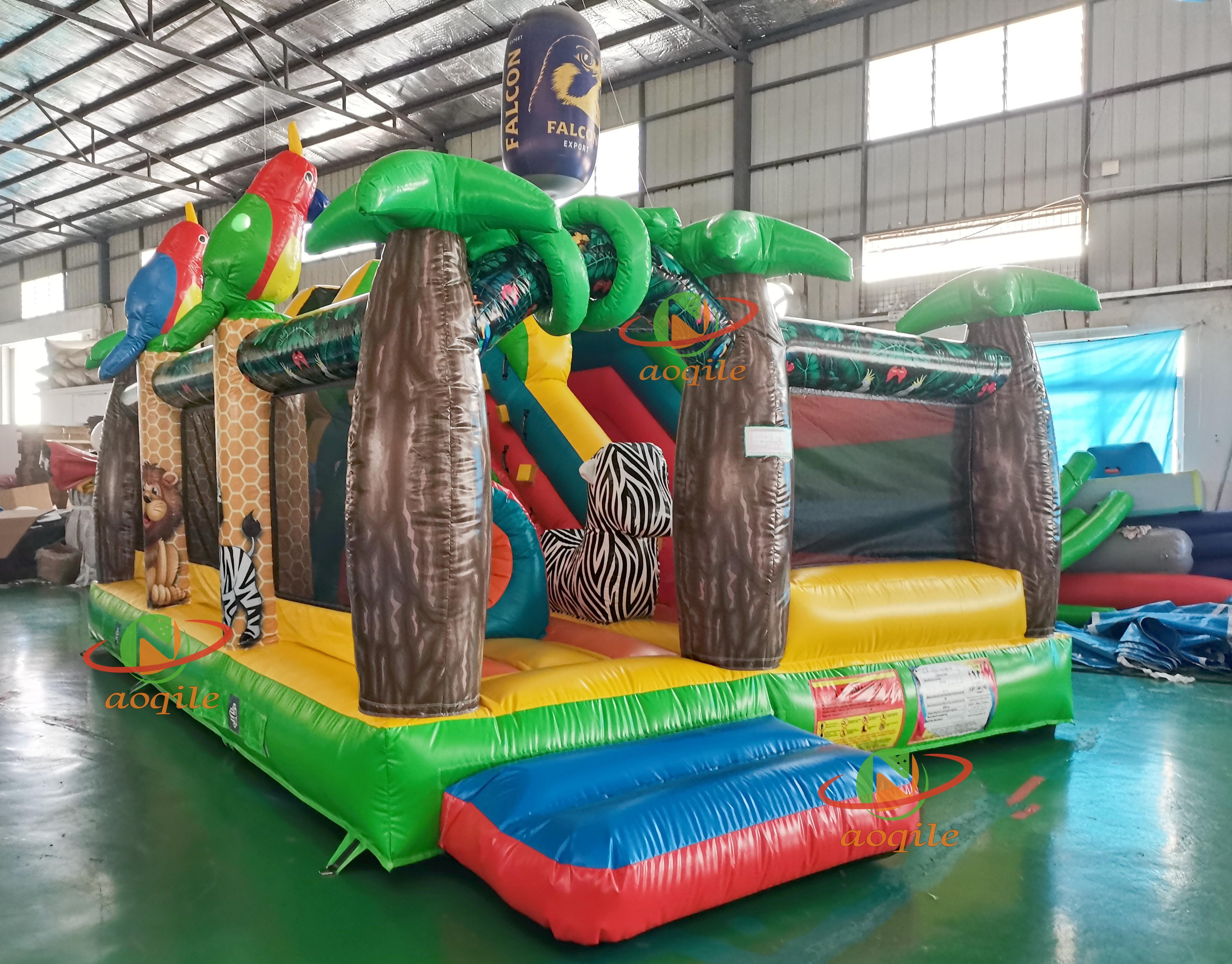 High Quality Custom Large Inflatable Jump Air Bag Jungle Style