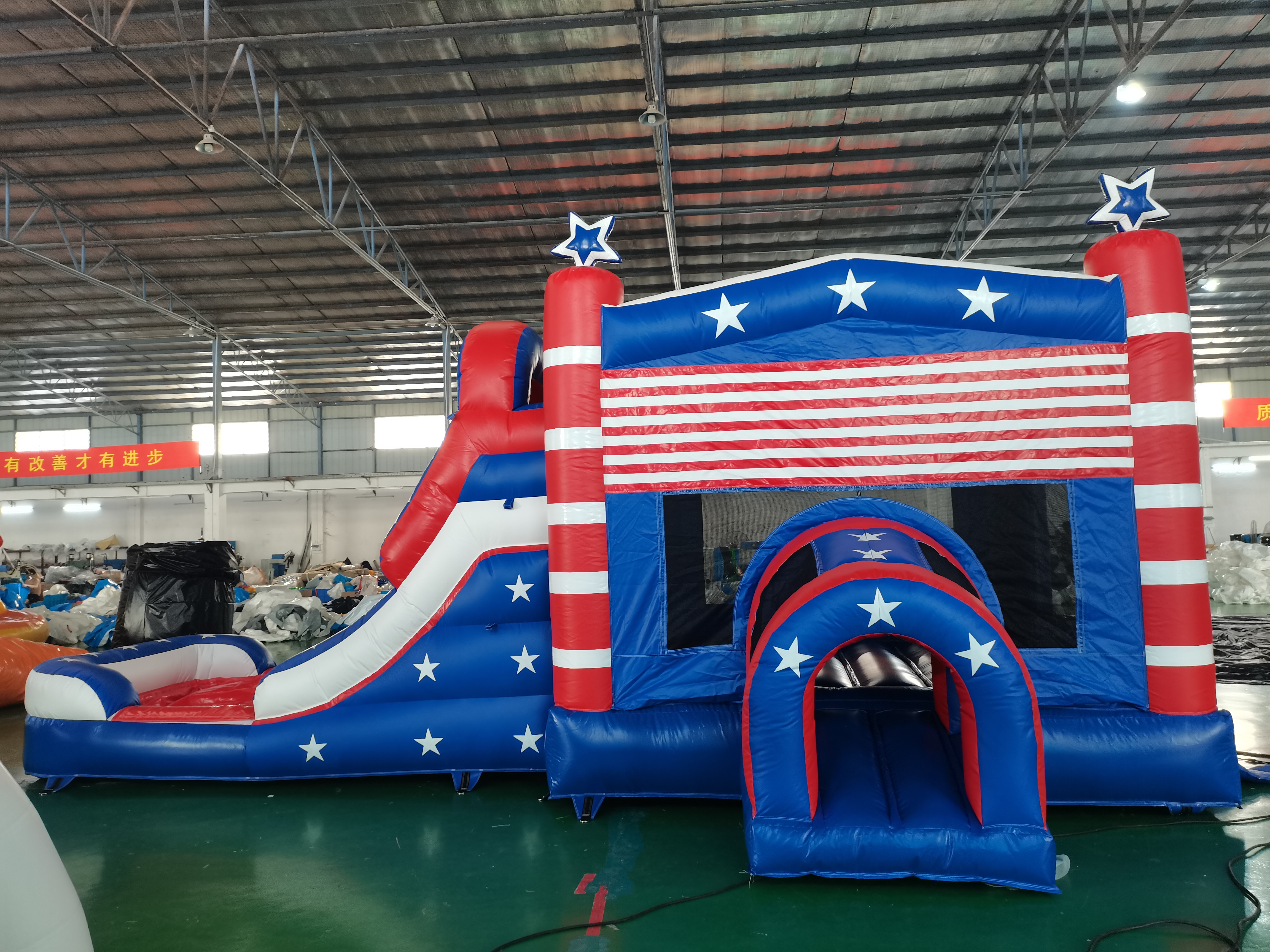 High-quality Custom Water Park Inflatable Trampoline Slide Combination